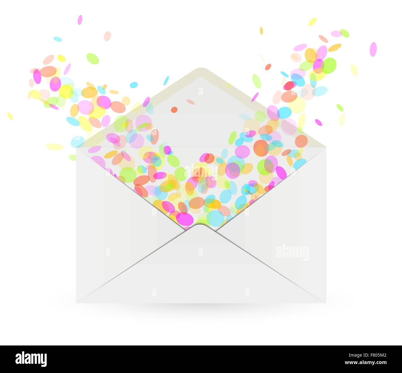 envelope and falling confetti Stock Vector Image & Art Alamy