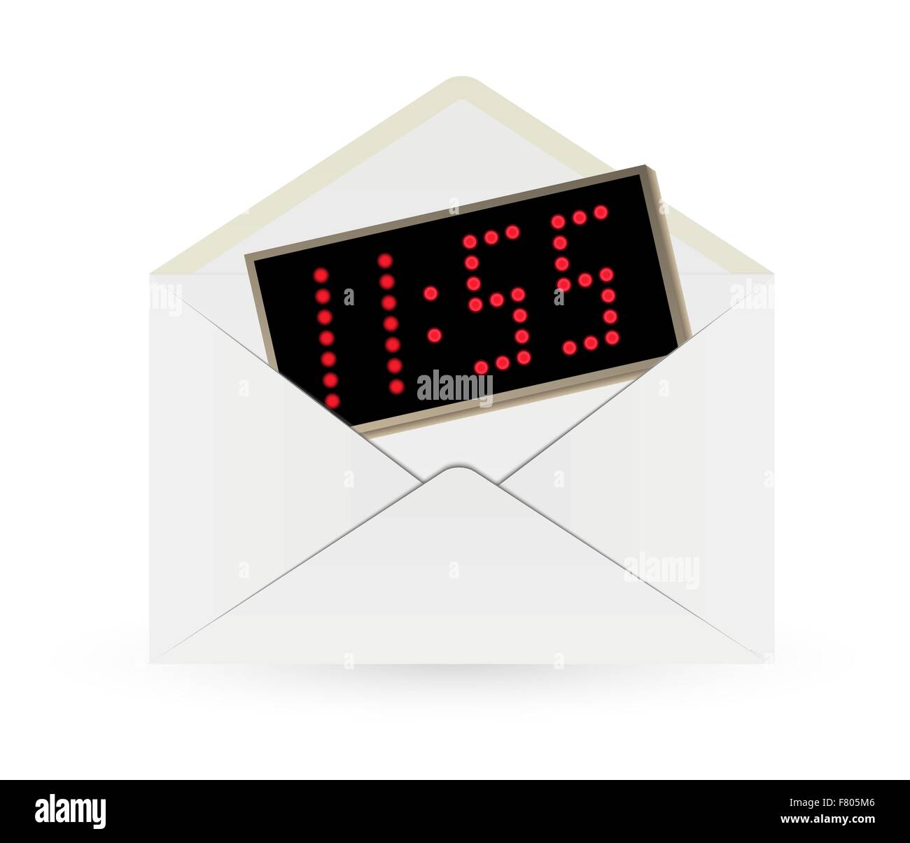 white envelope and digital watch Stock Vector Image & Art - Alamy