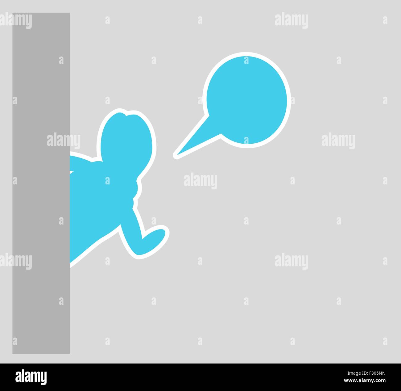 silhouette with speak bubble Stock Vector Image & Art - Alamy