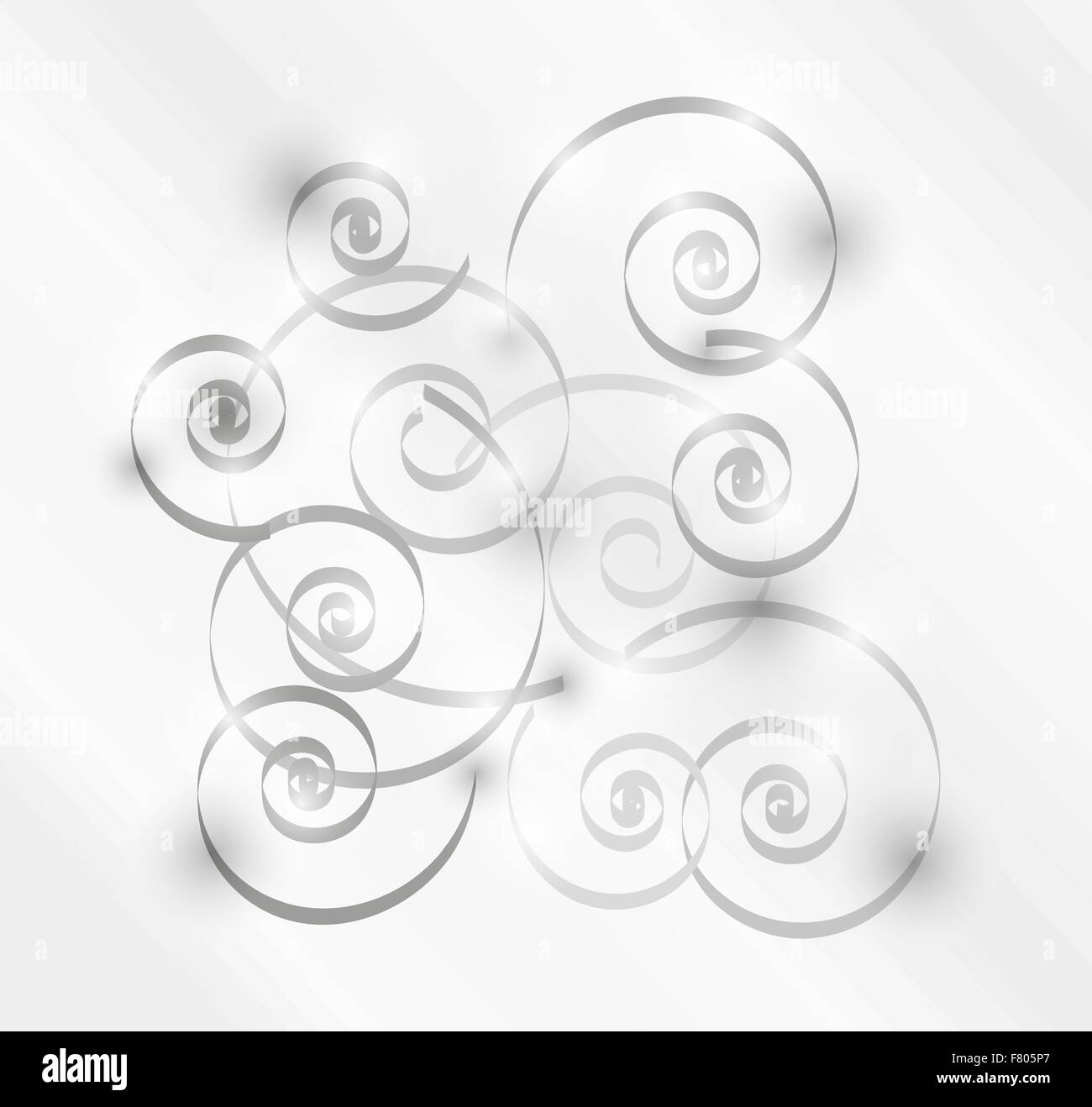 gray spirals Stock Vector