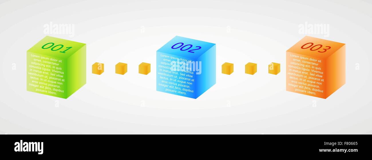 infographics - three color cubes Stock Vector Image & Art - Alamy