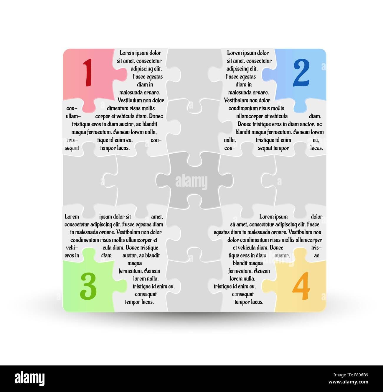 infographics - four options with puzzle pieces Stock Vector Image & Art ...