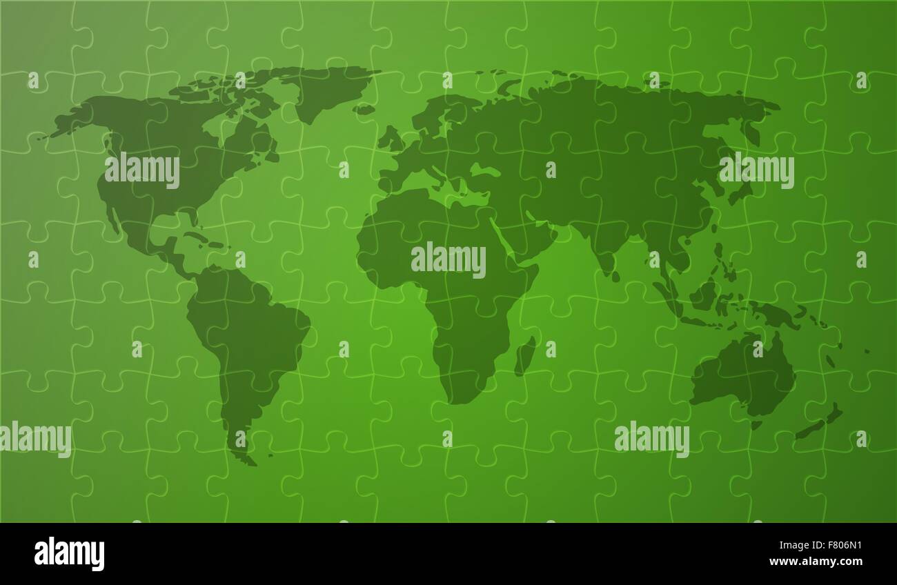 green worldmap Stock Vector