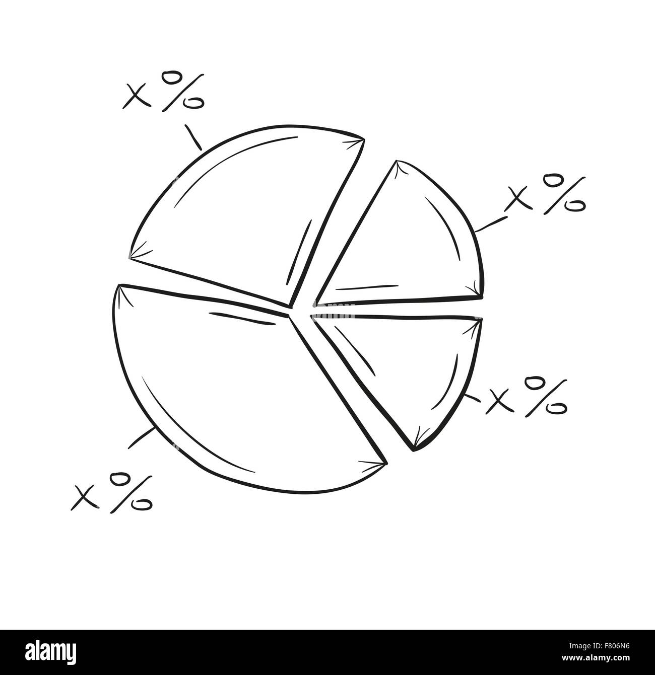 sketch of the pie chart Stock Vector Image & Art Alamy