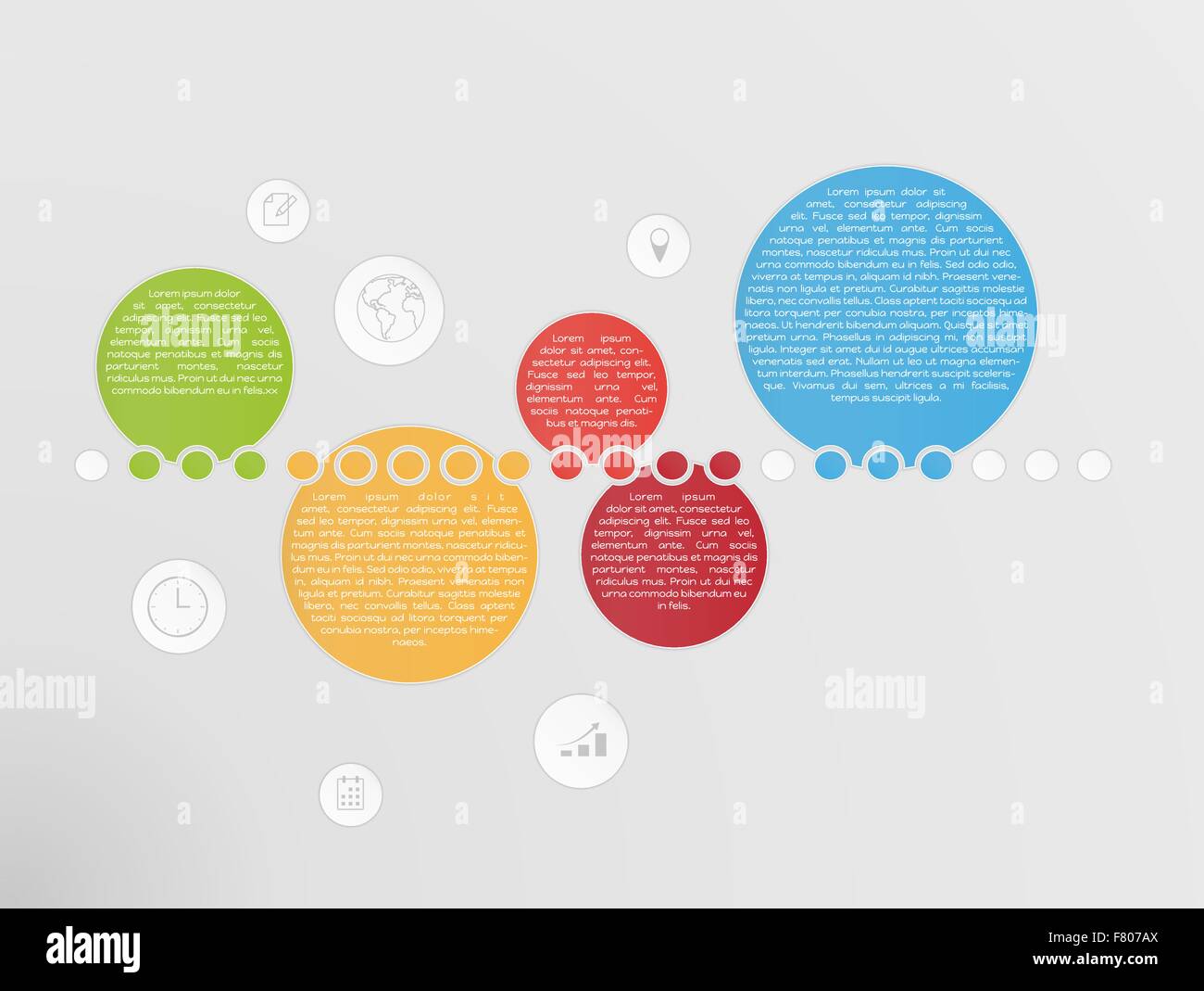 infographic vector with fragments Stock Vector