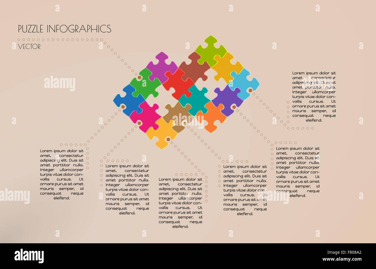 infographic puzzle vector Stock Vector