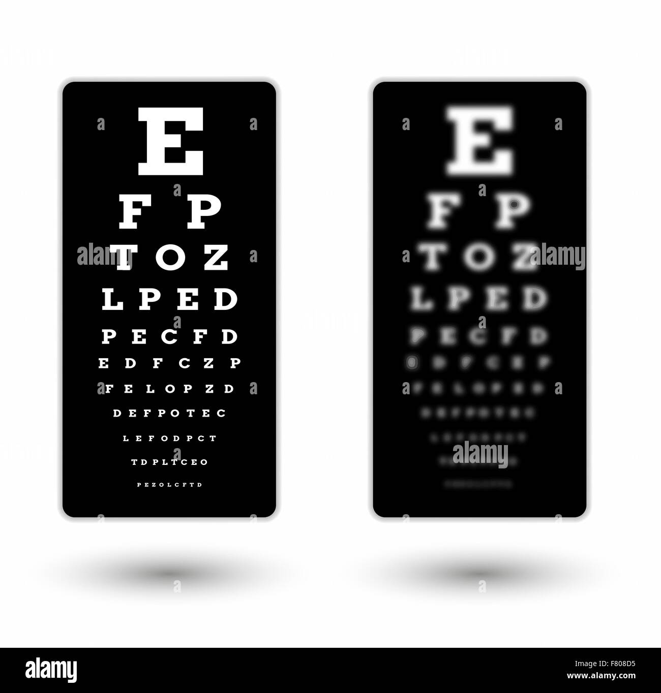 real snellen eye chart color