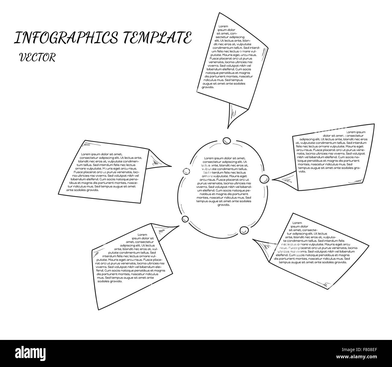 sketch infographcs Stock Vector