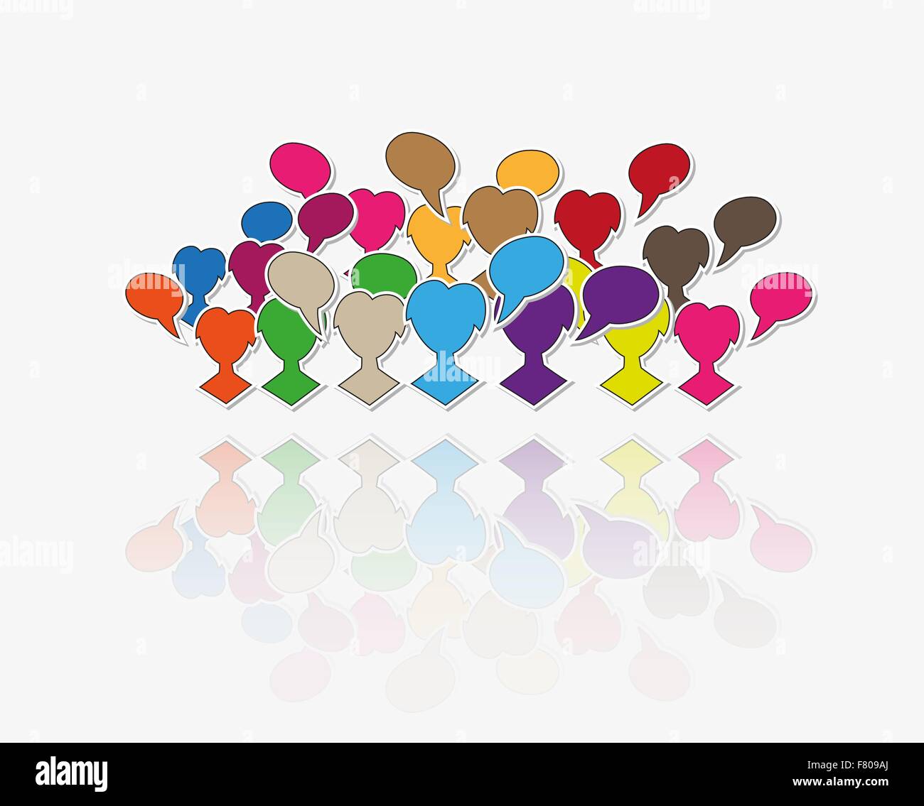 silhouette speak bubble Stock Vector Image & Art - Alamy