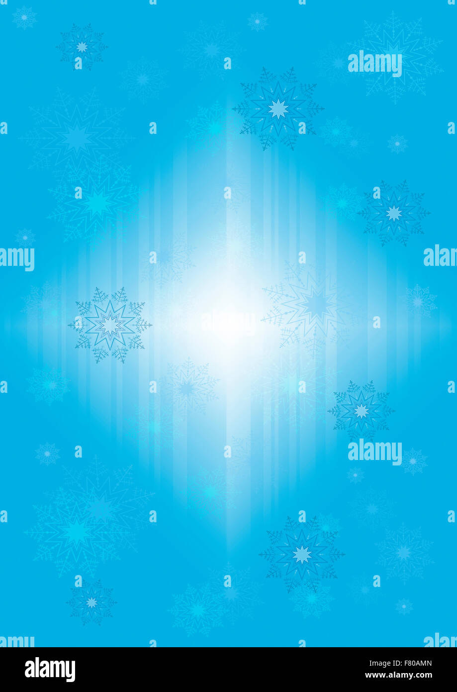 Blue background with white snowflakes Stock Photo - Alamy
