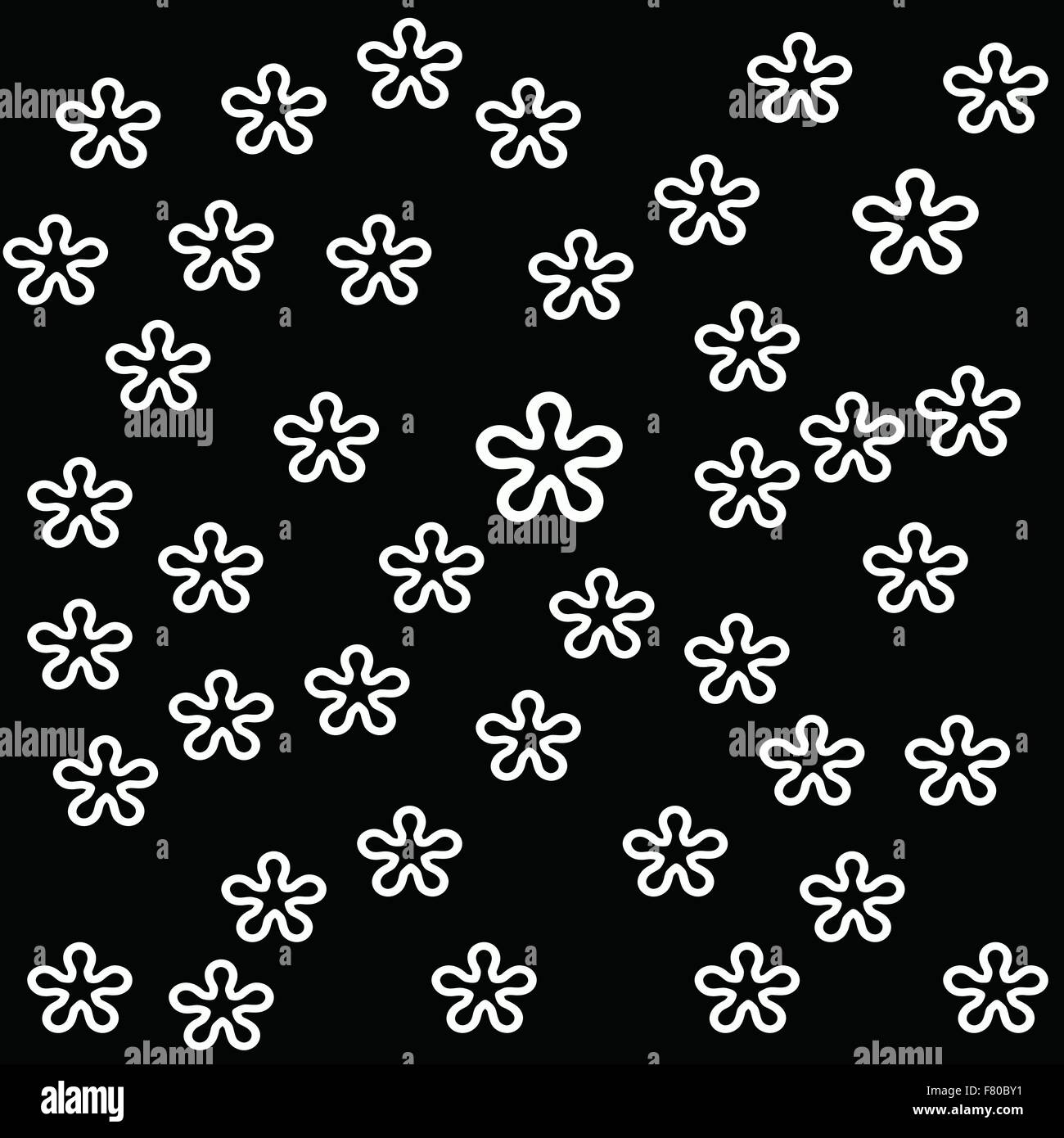 Vector flower on black background design Stock Vector Image & Art - Alamy
