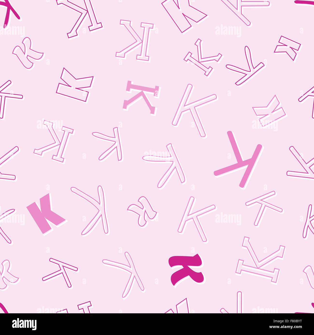 seamless pattern with character K Stock Vector Image & Art - Alamy