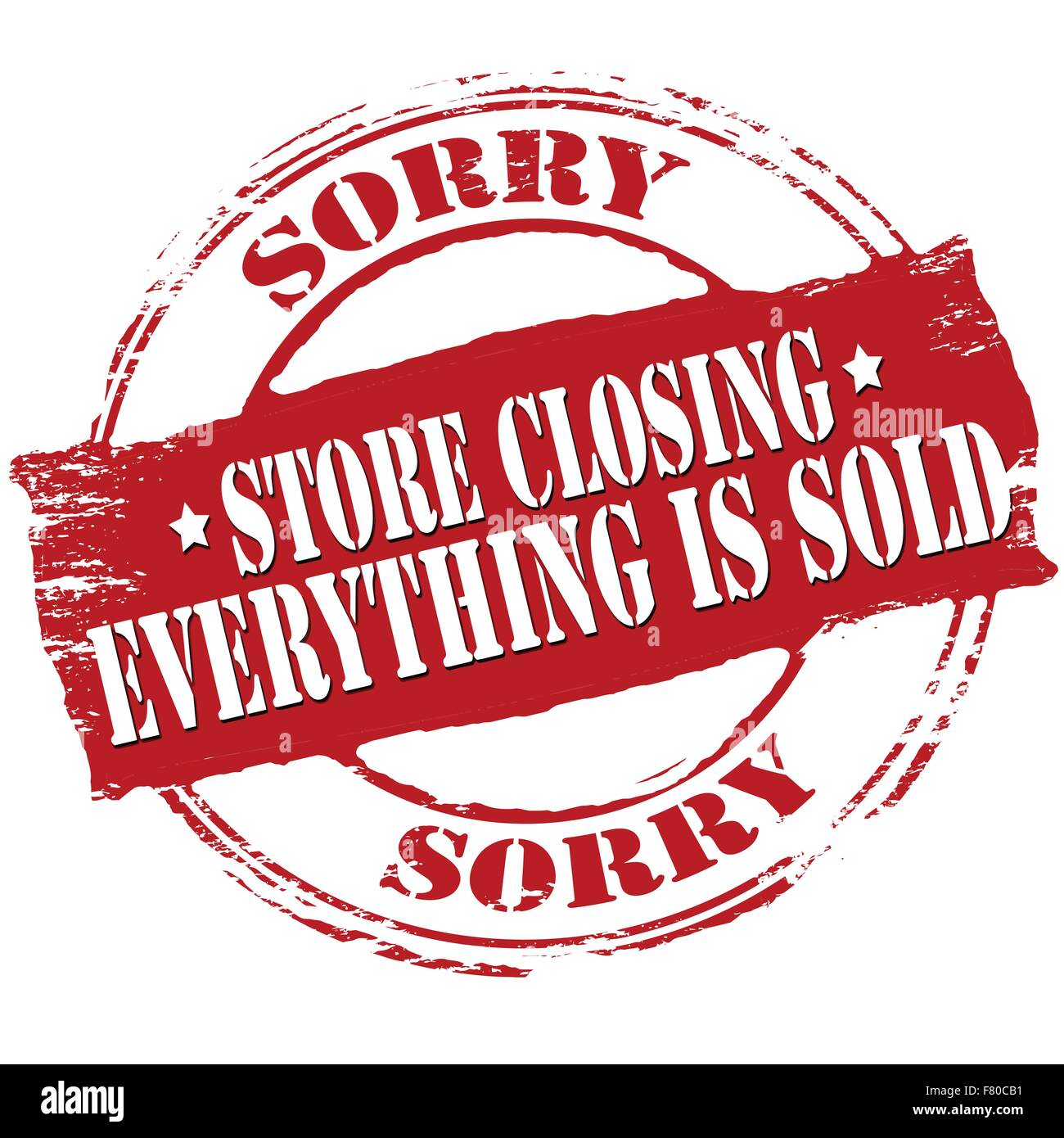 Store closing Stock Vector