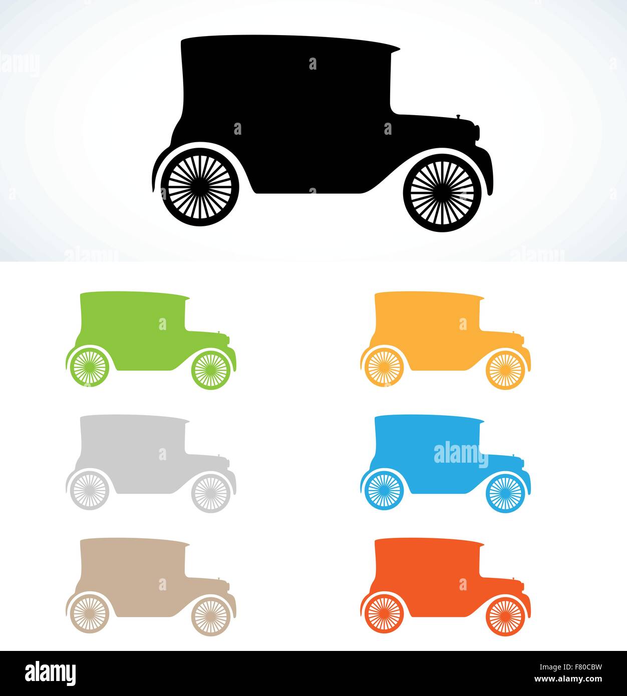 old car silhouette Stock Vector
