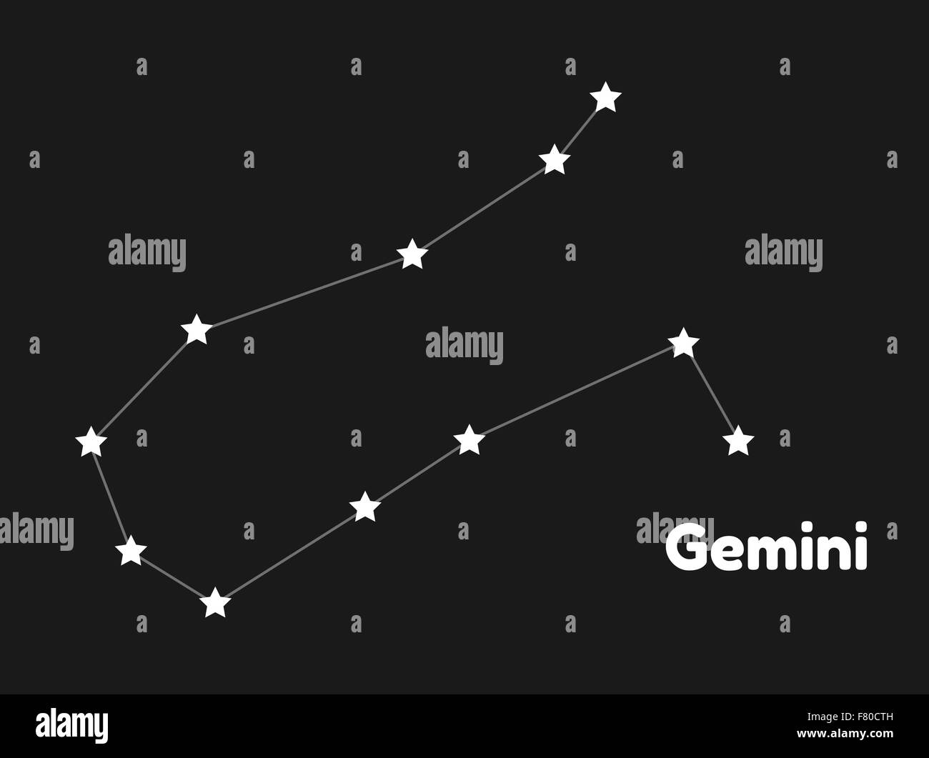 constellation gemini Stock Vector