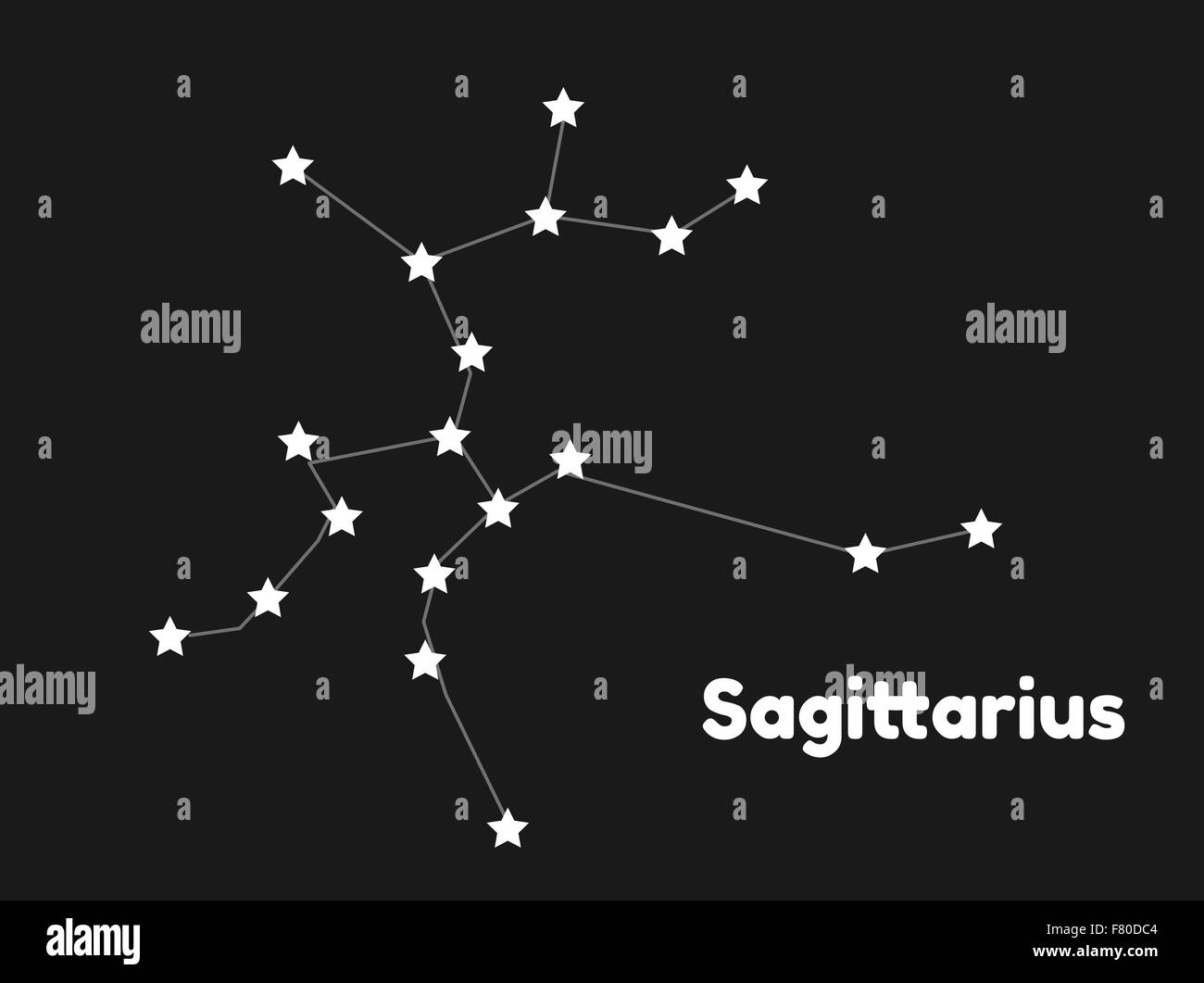 constellation sagittarius Stock Vector