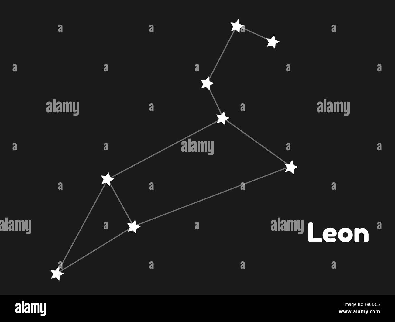 constellation leon Stock Vector