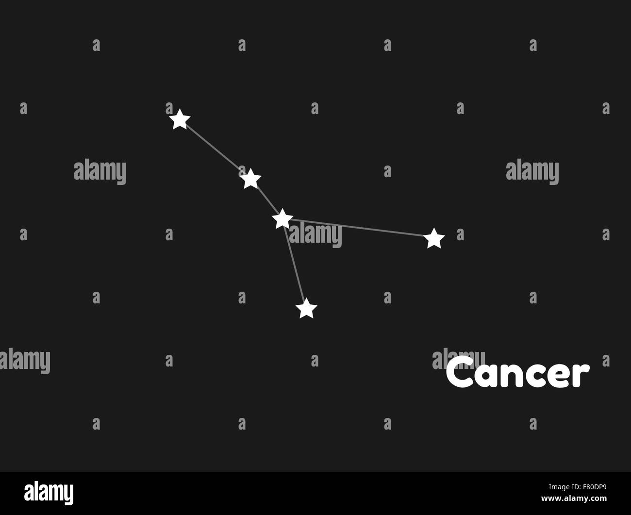 constellation cancer Stock Vector