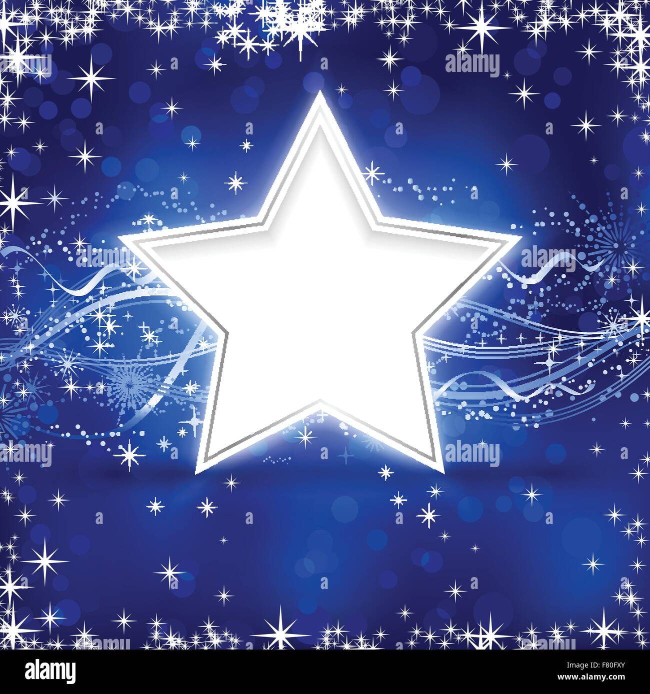 Blue silver Christmas star background Stock Vector Image & Art - Alamy