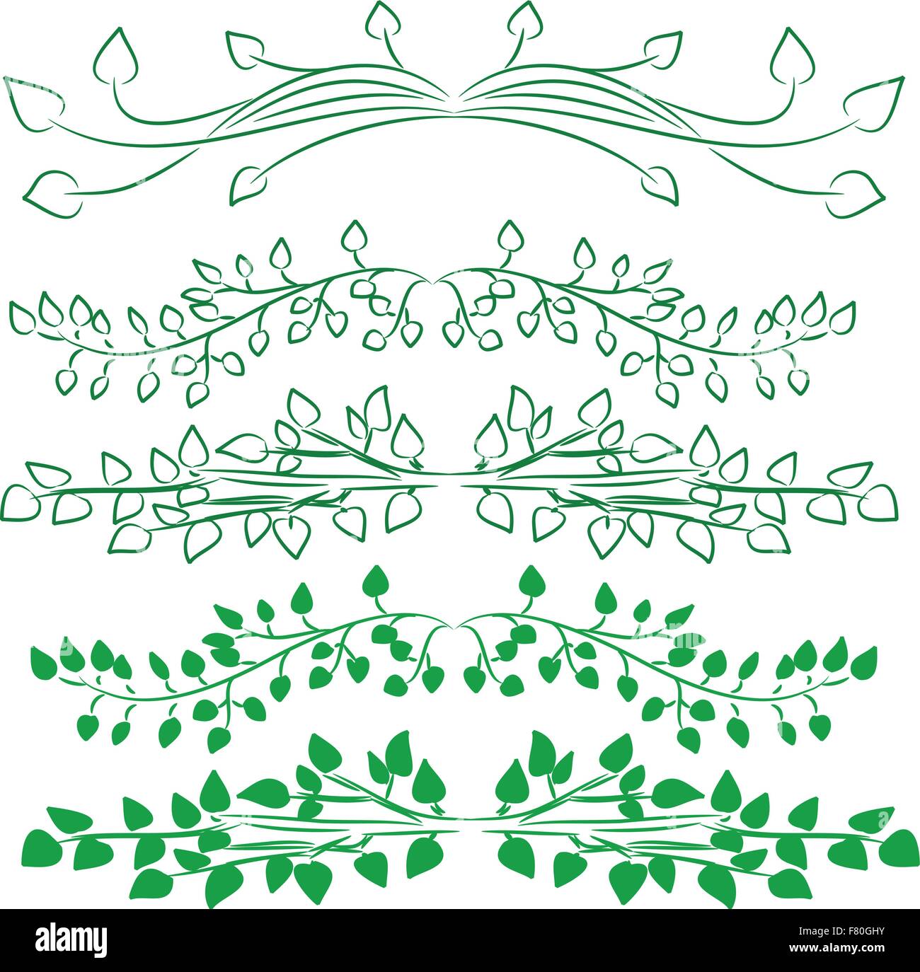 set of green design elements Stock Vector Image &amp; Art - Alamy