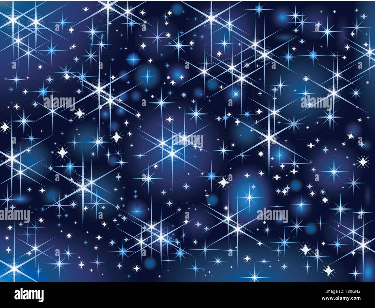 Starbright sky, Christmas sparkle Stock Vector