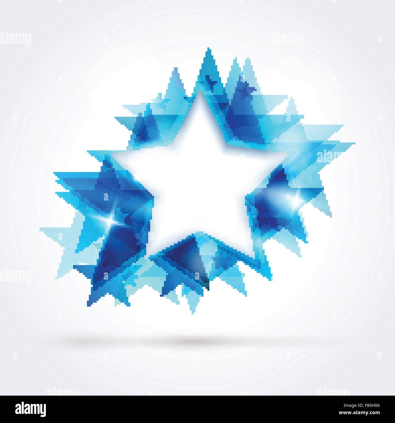 Abstract blue star Stock Vector