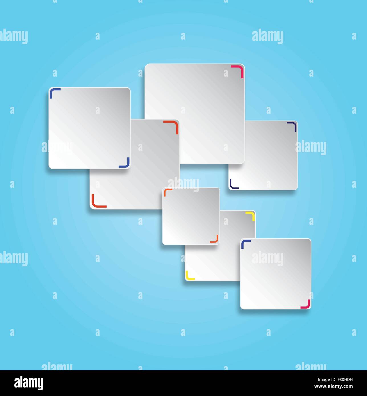Abstract 3d white rectangles on a blue background Stock Vector Image ...