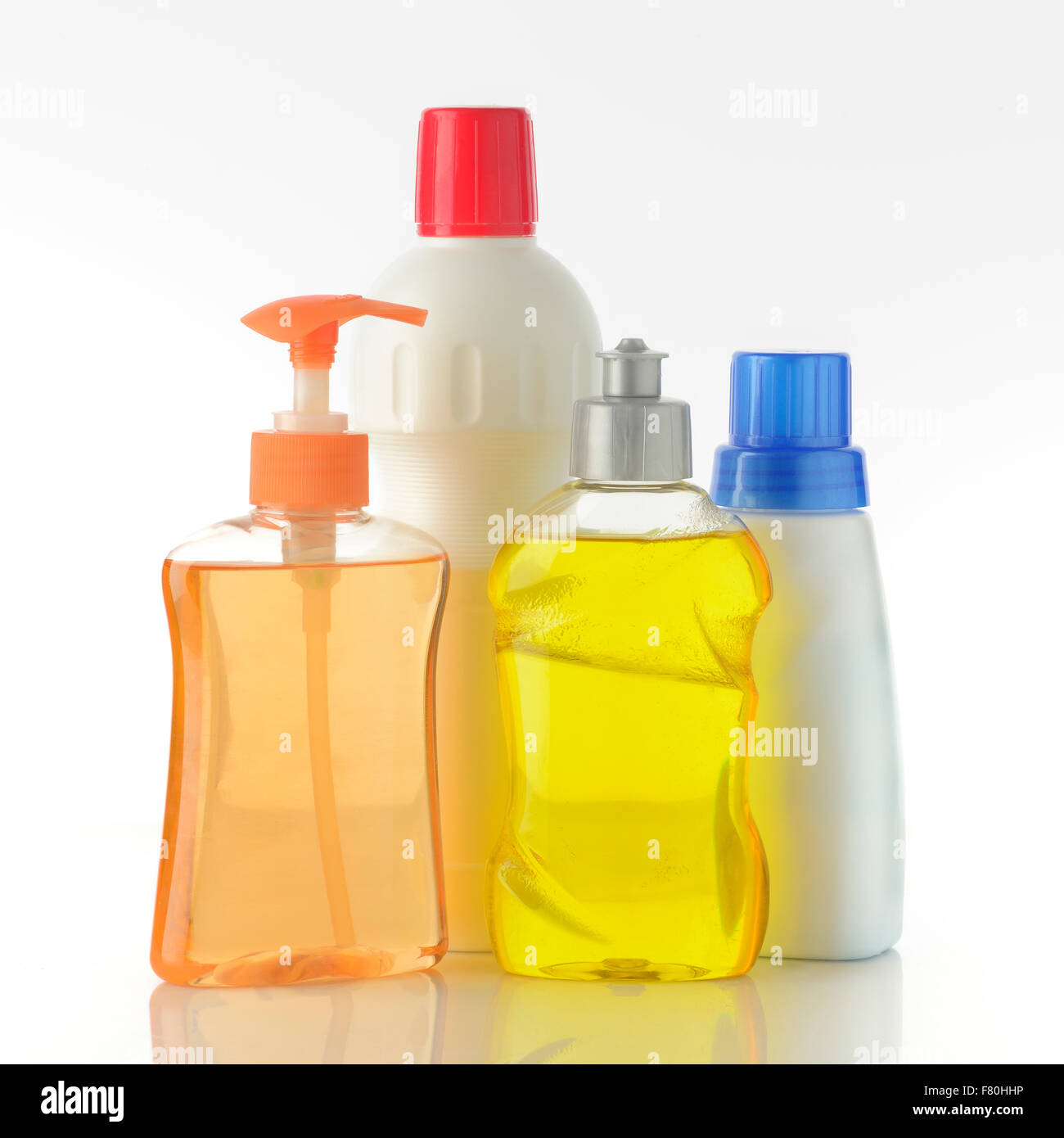 Cleaning Bottles Stock Photo