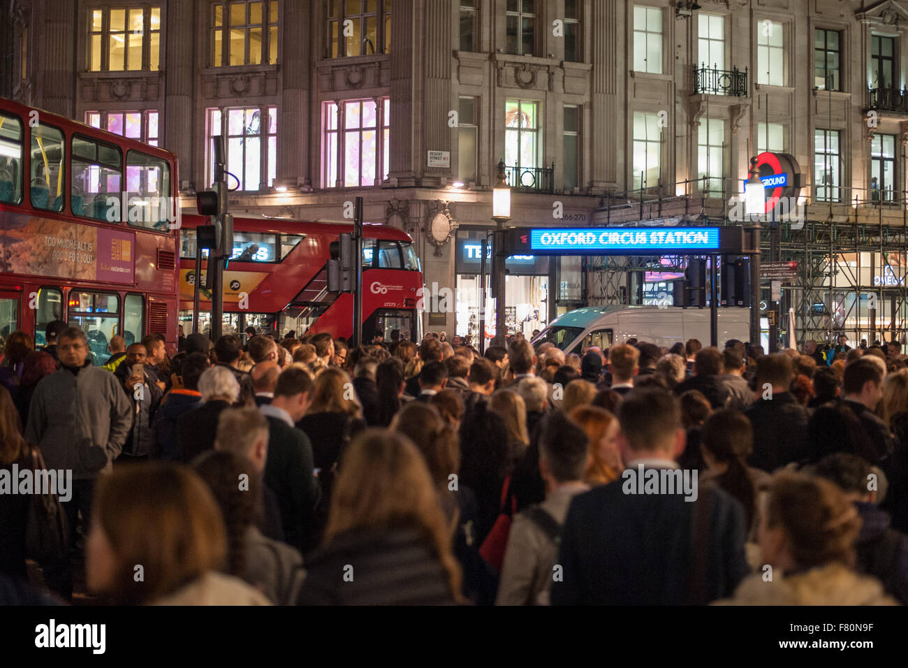 With the Christmas Lights switched on in London's Oxford Street and 59