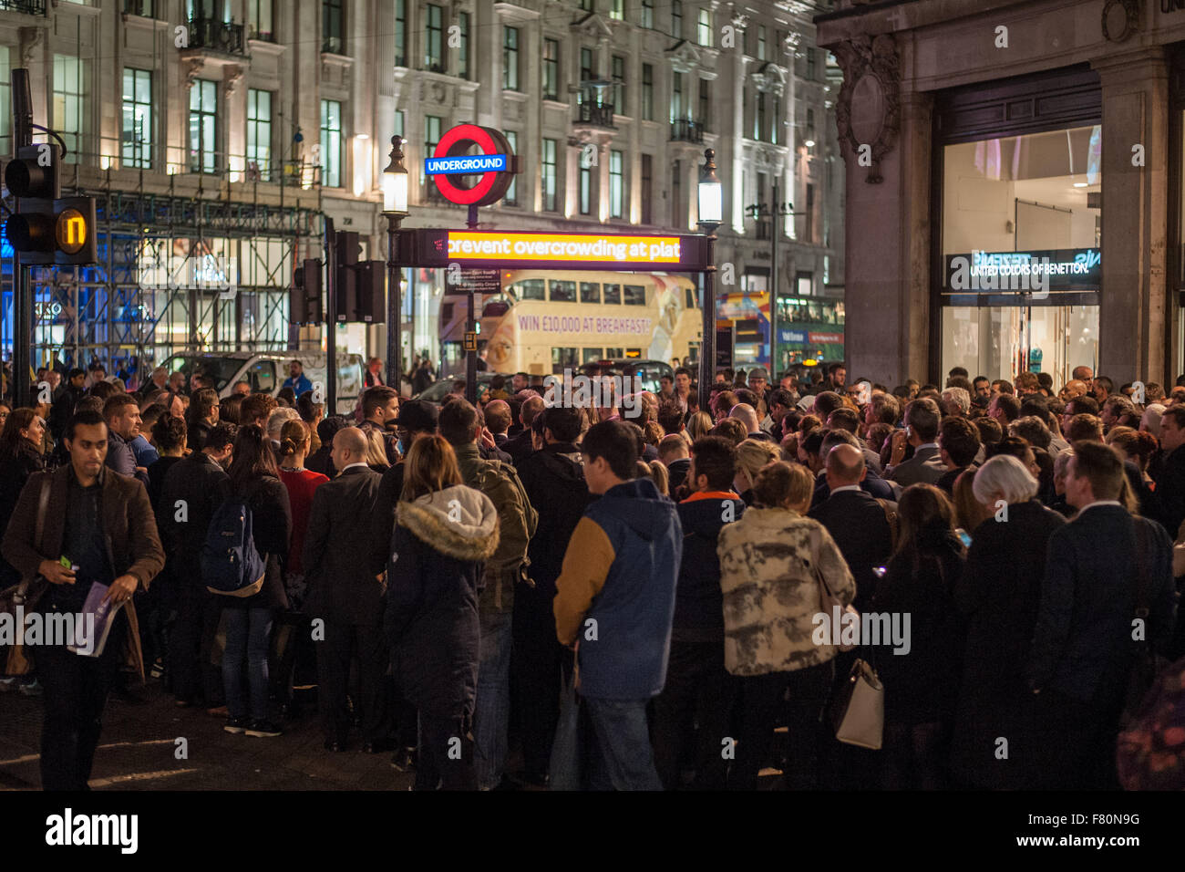 With the Christmas Lights switched on in London's Oxford Street and 59