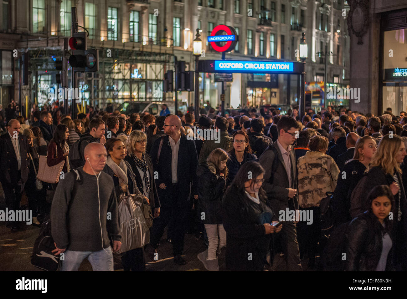 With the Christmas Lights switched on in London's Oxford Street and 59