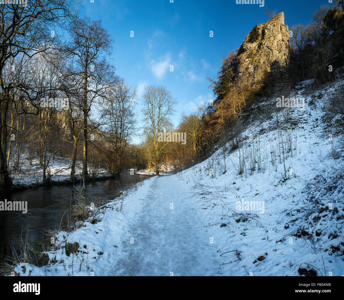 Flowing river in snow covered woods hi-res stock photography and images ...