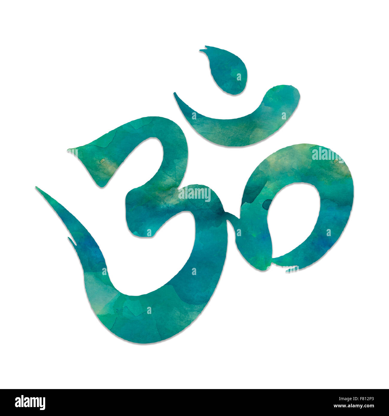 Image of the mantra symbol, OHM, used in meditation and yoga. Stock Photo