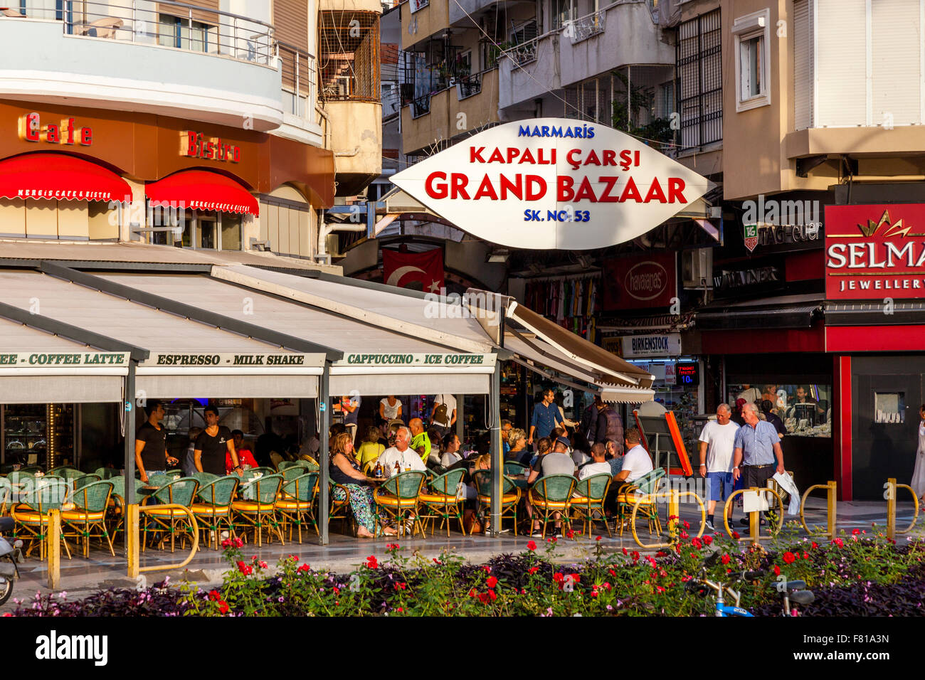 Cafe Near The Entrance To The Grand Bazaar, Marmaris, Mugla Province