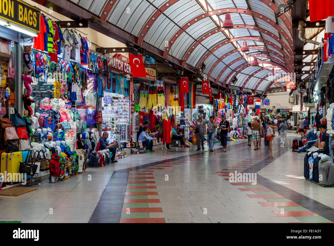The Grand Bazaar, Marmaris, Mugla Province, Turkey Stock Photo