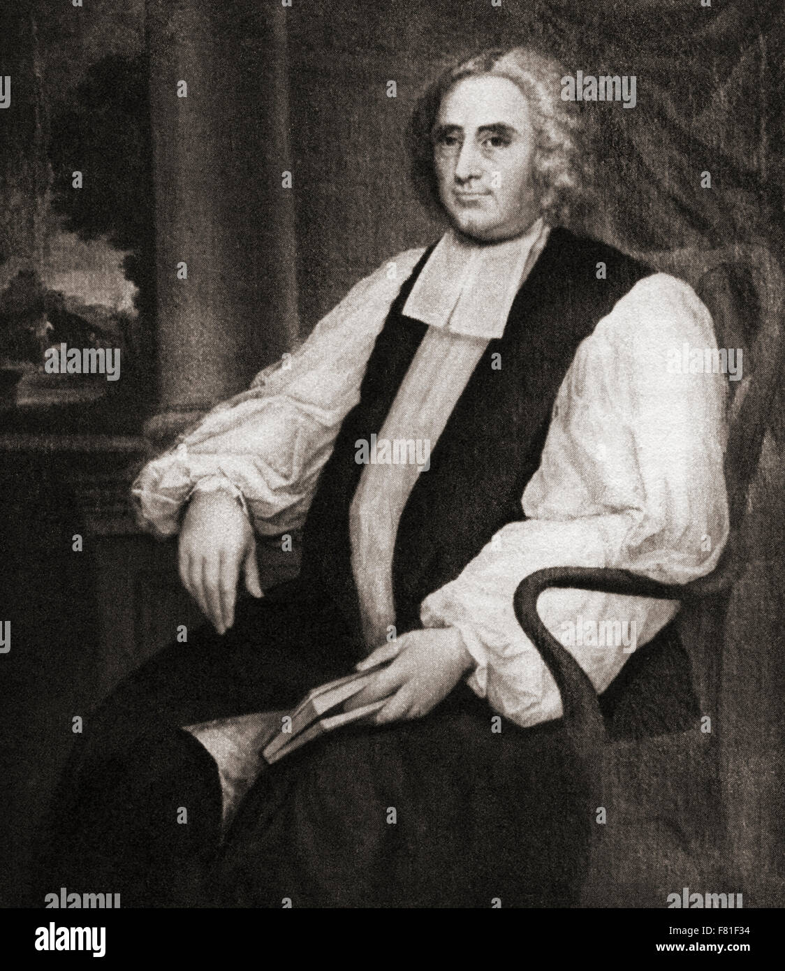 George Berkeley, 1685 – 1753, aka Bishop Berkeley (Bishop of Cloyne). Anglo-Irish philosopher. After the painting by Vanderbank. Stock Photo
