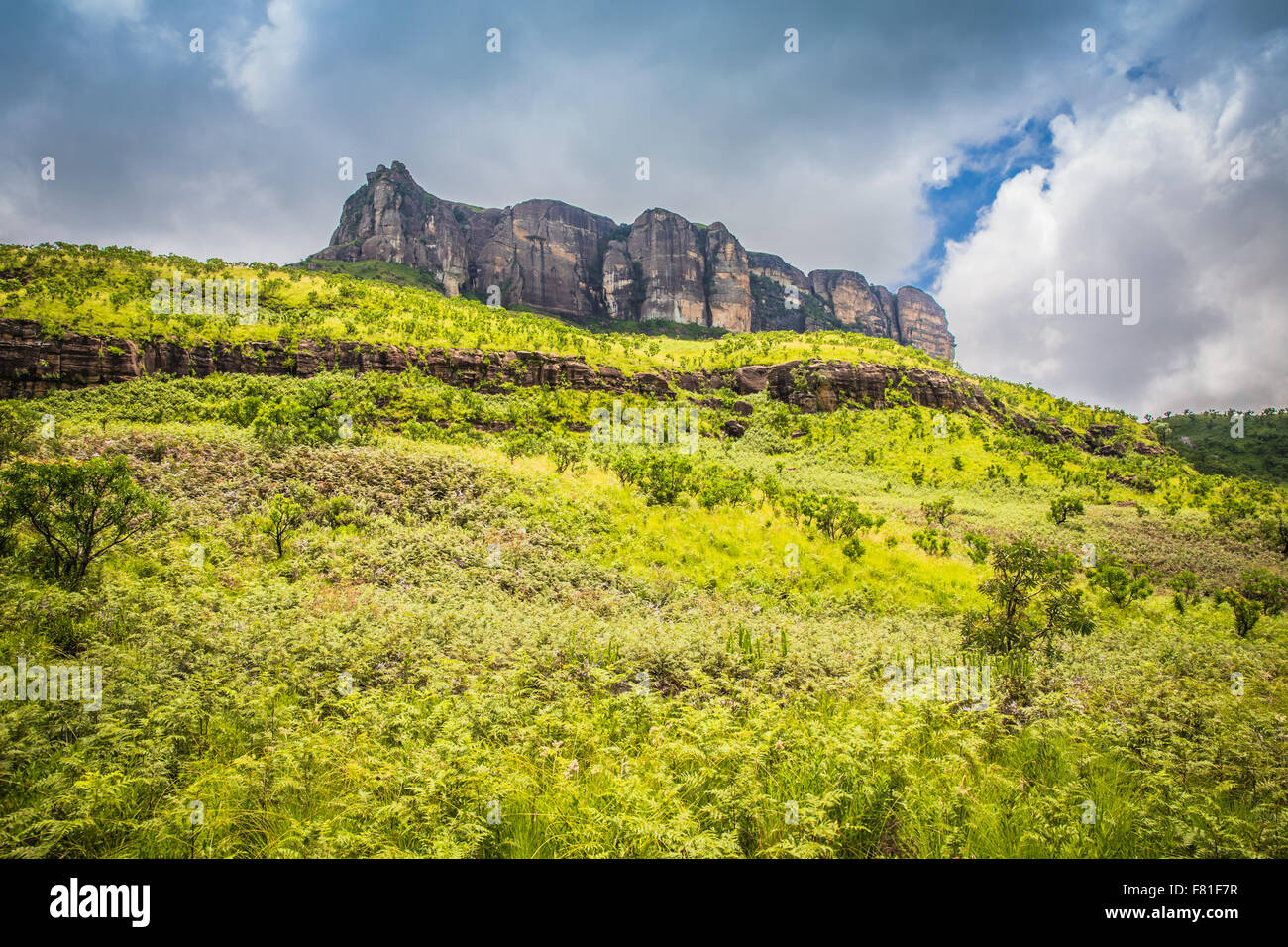 Panoramic view of the Drakensberg National Park in Kwazulu Natal Stock ...