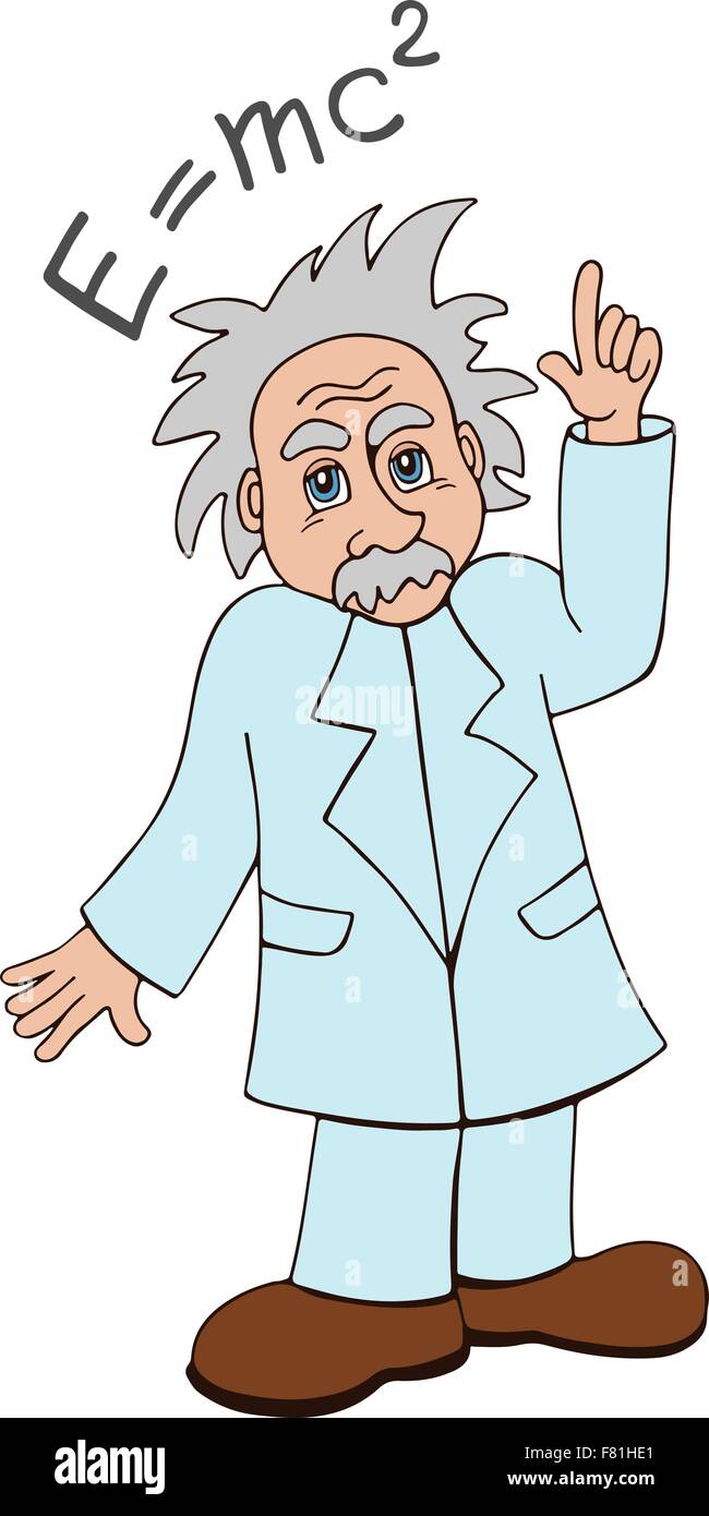 Einstein on a white background Stock Vector