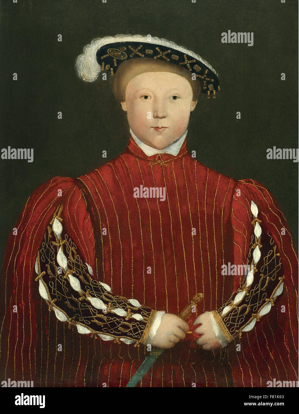 Hans Holbein the Younger - Portrait of Edward, Prince of Wales, later King Edward VI (1537 1553) Stock Photo
