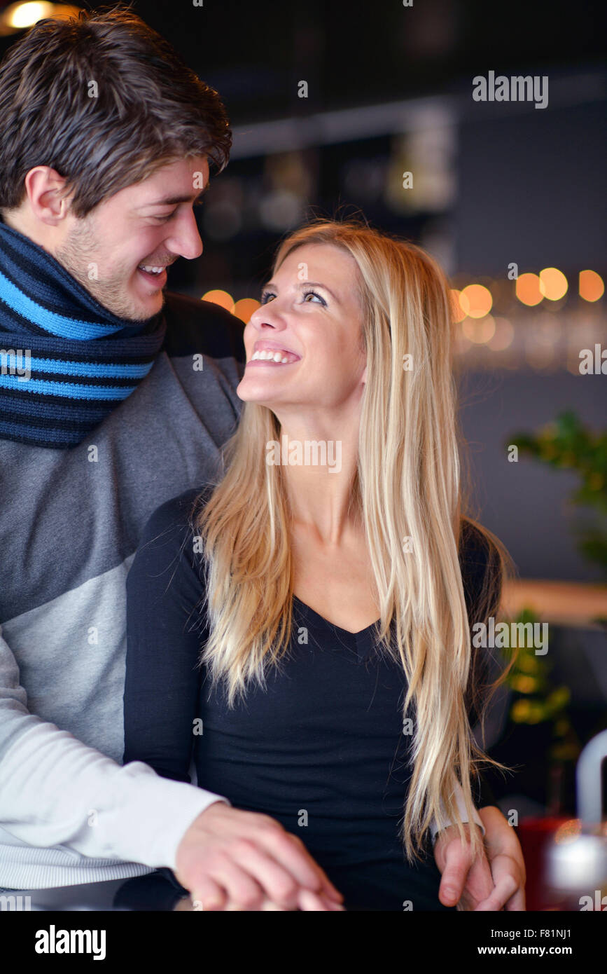 Portrait of a happy young couple in love Stock Photo - Alamy