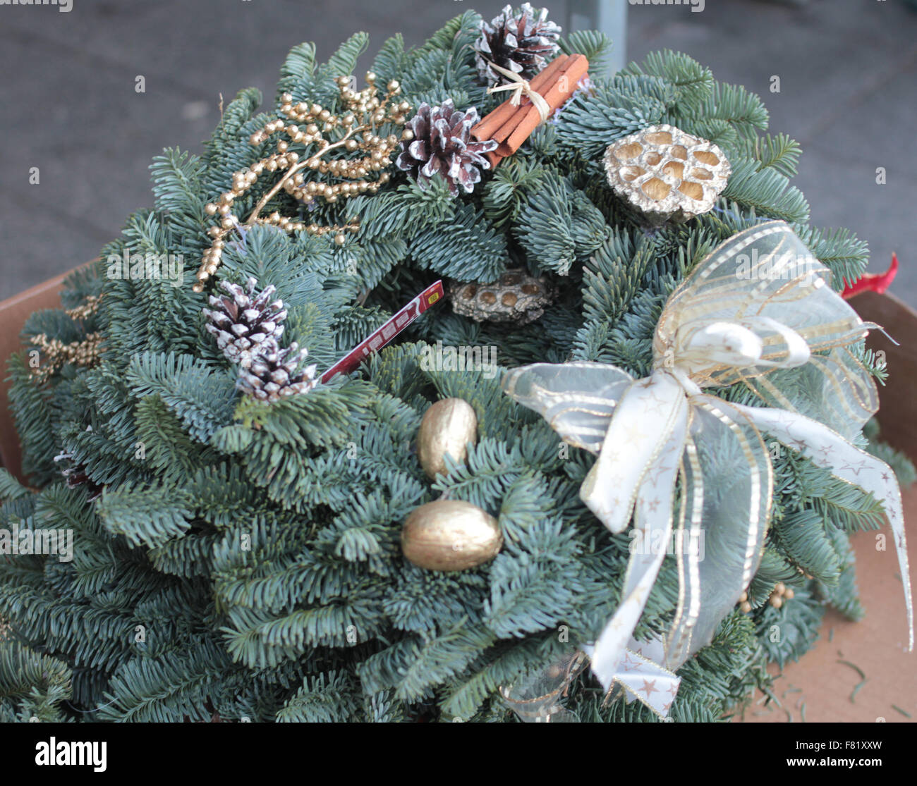 decorative Christmas wreath Stock Photo Alamy