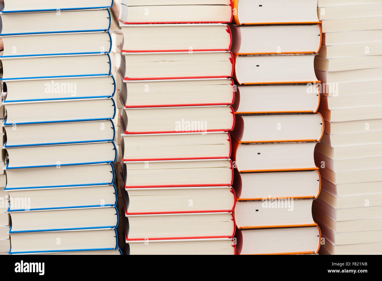 Stack New Book Stacks of new books on vendor Stock Photo - Alamy