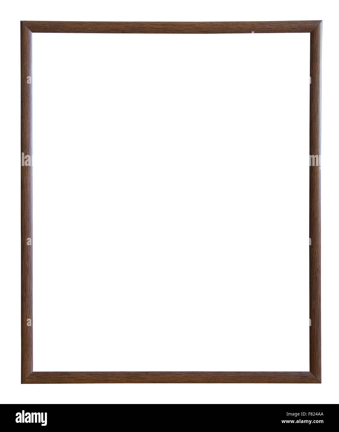 thin brown picture frame, isolated with clipping path Stock Photo Alamy