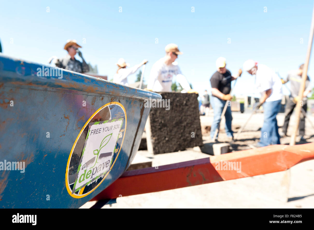 The Portland Oregon group Depave removes impermeable asphalt and ...