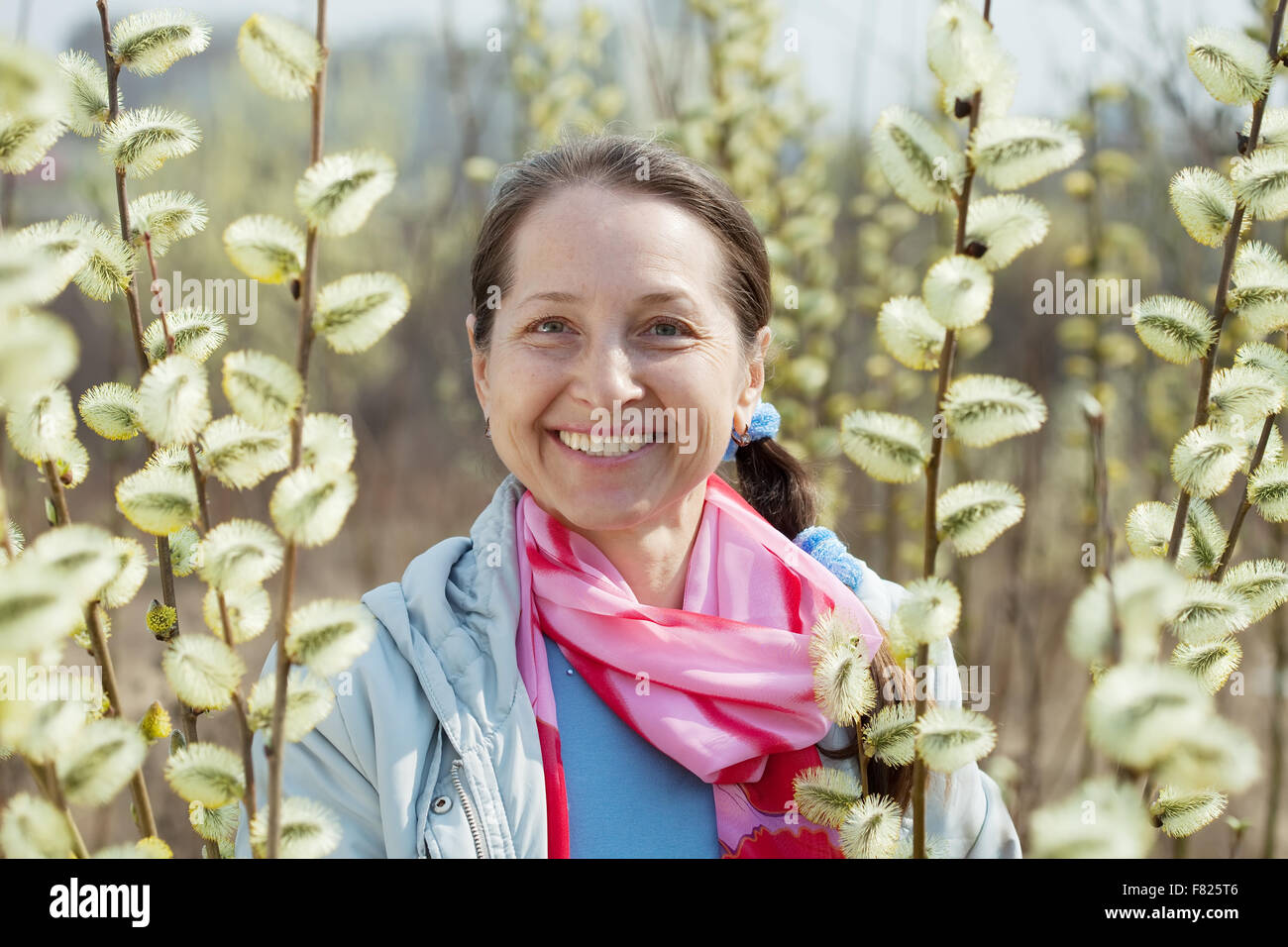portrait of happy mature woman in spring Stock Photo - Alamy