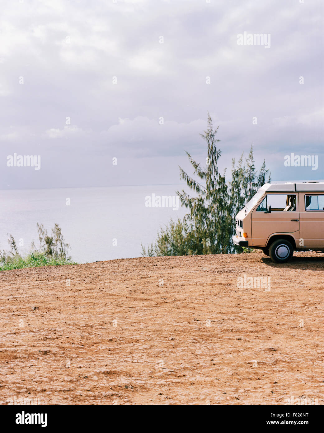 VW Camper at coast Stock Photo - Alamy