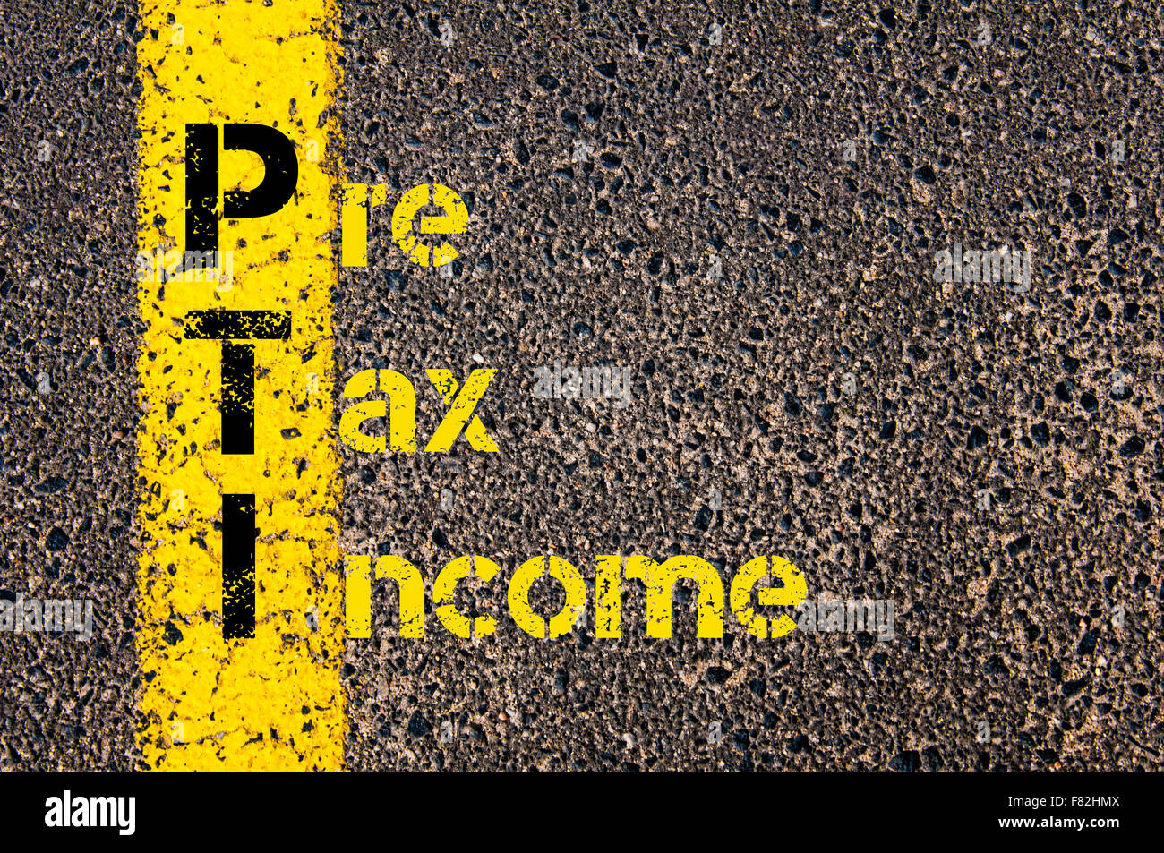 Concept image of Accounting Business Acronym PTI Pre Tax written