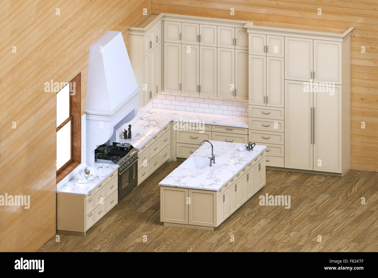 Classic Kitchen Furniture In Wood Interior Stock Photo Photo Inspiration