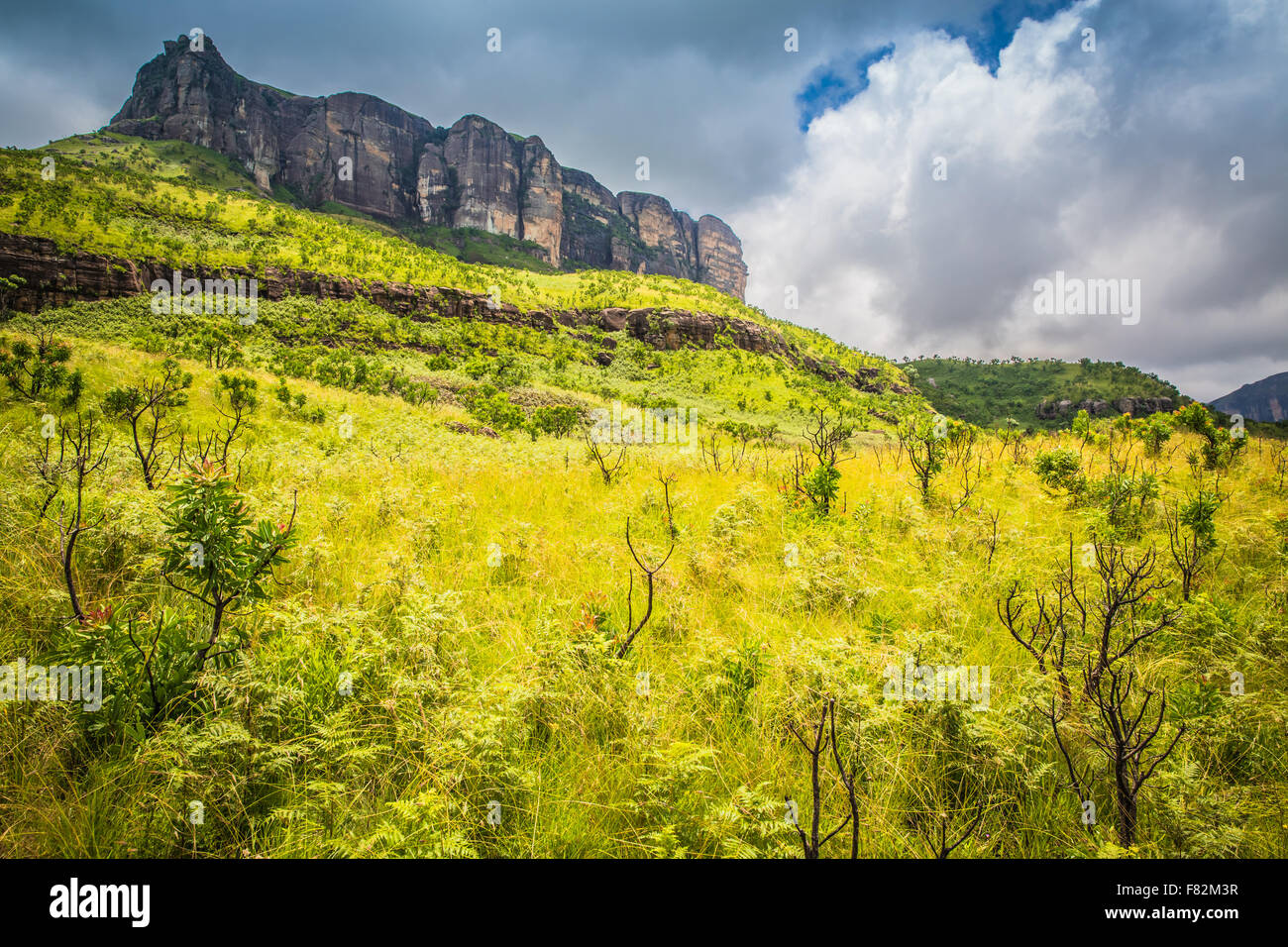 Panoramic view of the Drakensberg National Park in Kwazulu Natal Stock ...