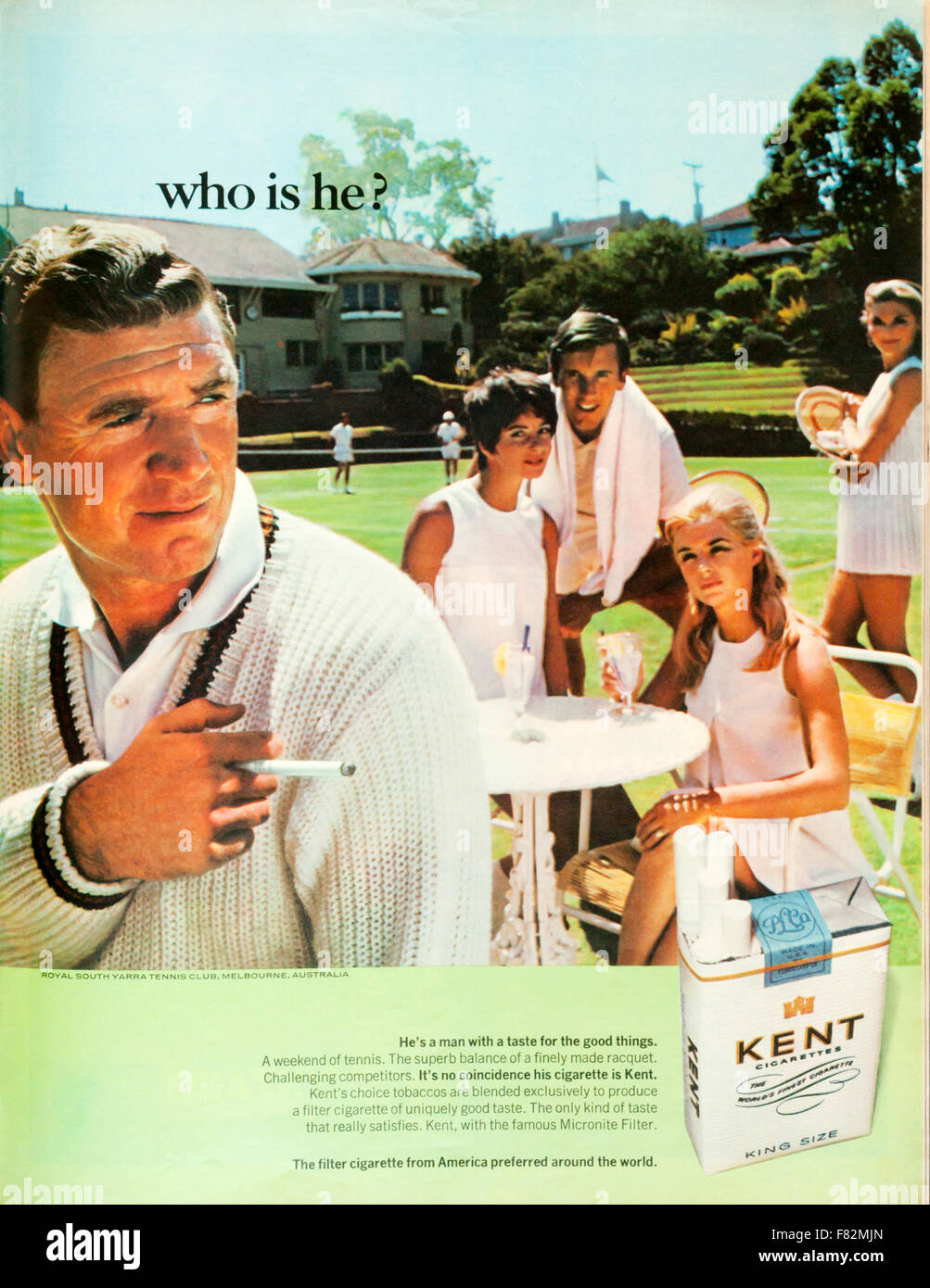 1960s magazine advertisement advertising Kent cigarettes Stock Photo